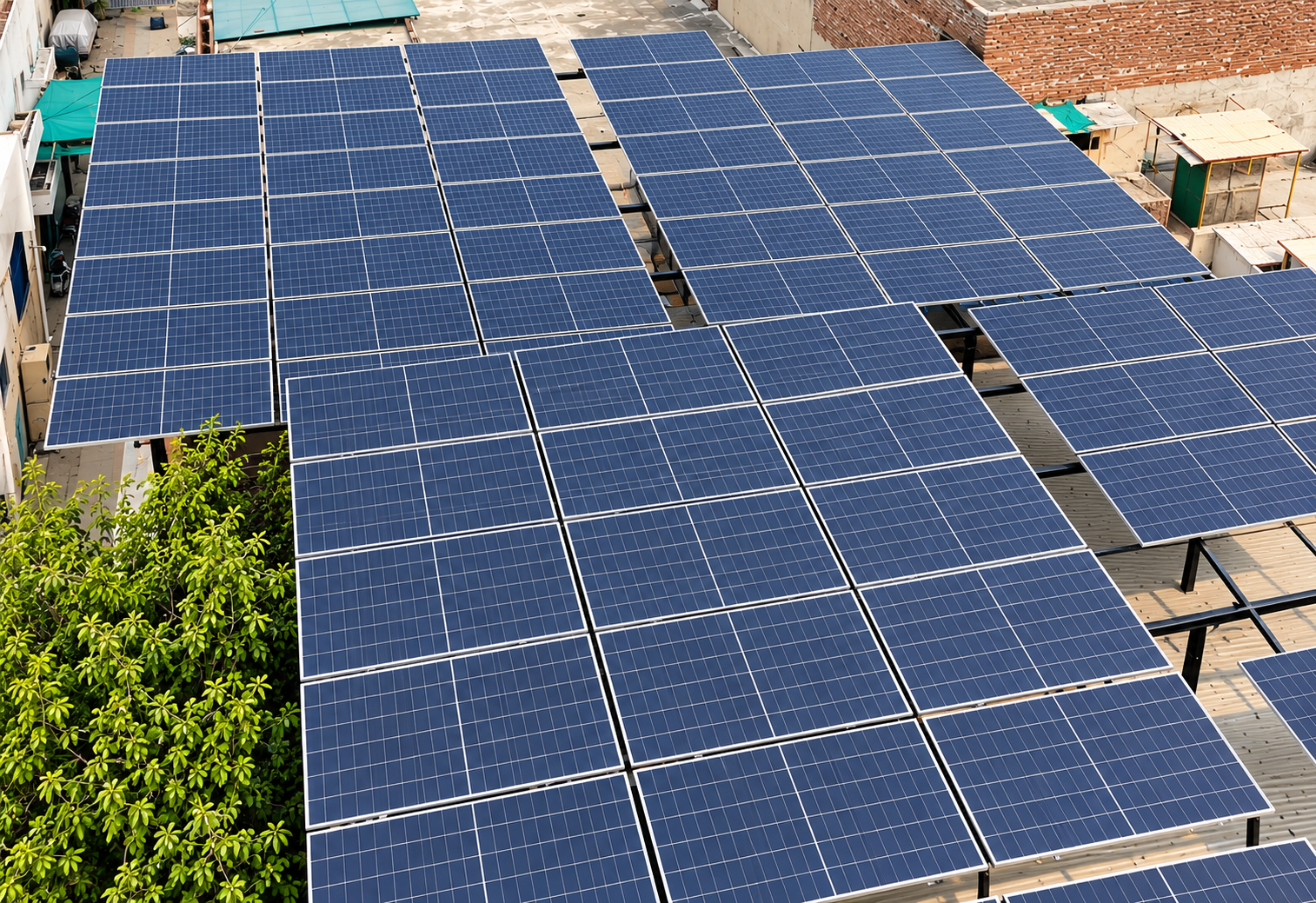 Commercial solar installation