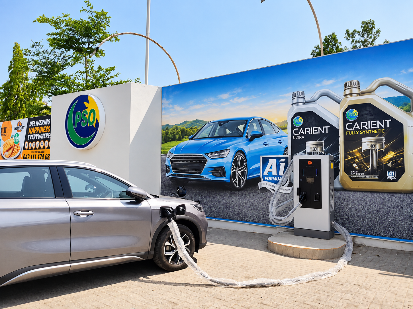 Workplace EV charging station installation
